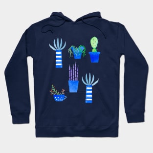 Cacti and Succulents Watercolor Hoodie